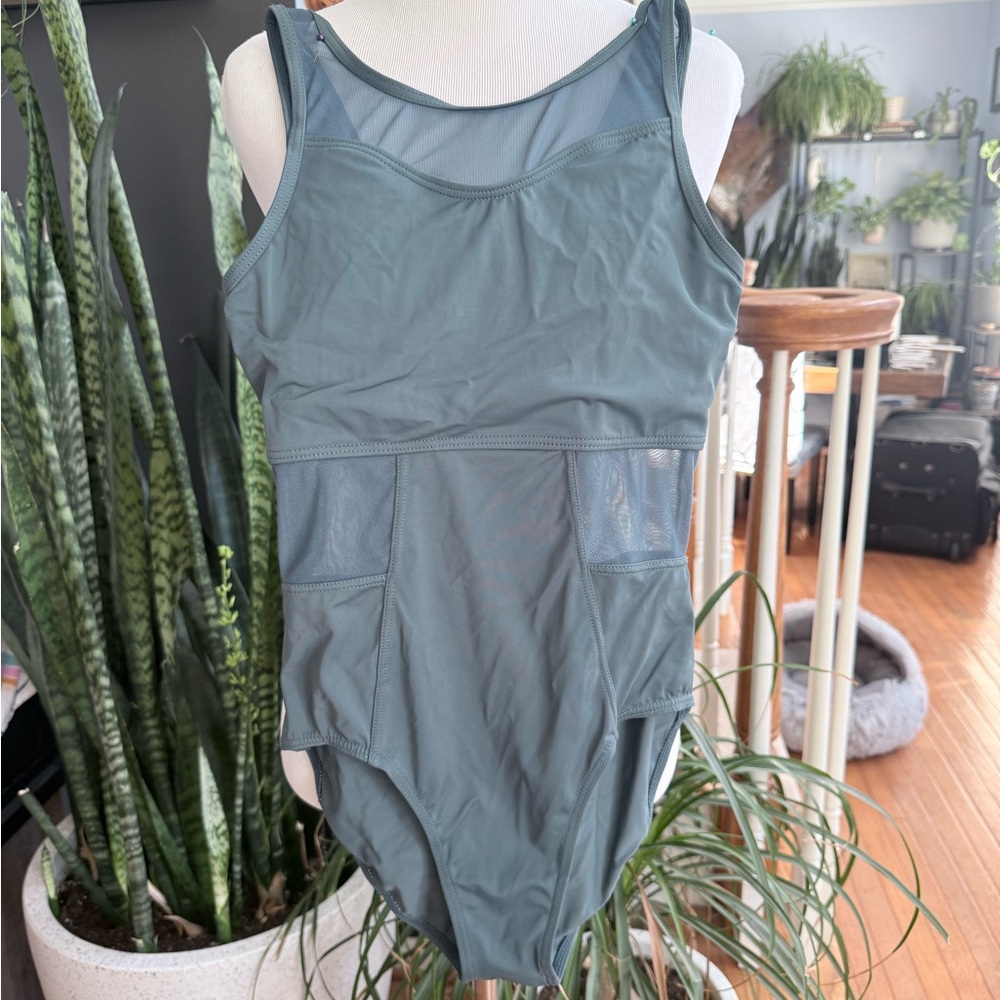 Teal Mesh Leotard